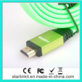 Chaqueta de PVC plana 1.4V 1080P Cable HDMI Verde